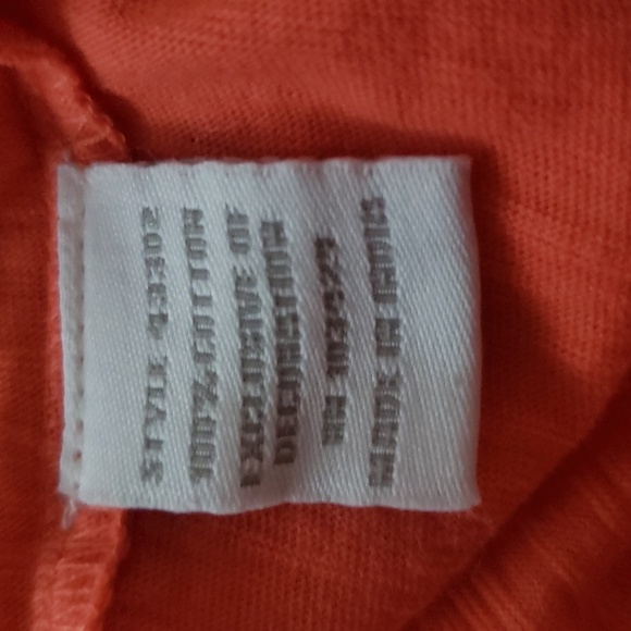 Boho Orange Cotton Knit Embroidered Lace V-Neck Sleeveless Swing Tank Top - Picture 7 of 8